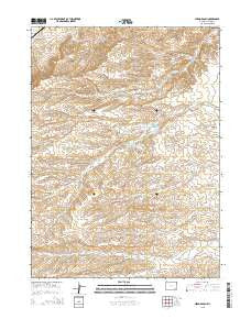 Hirsig Ranch Wyoming Current topographic map, 1:24000 scale, 7.5 X 7.5 Minute, Year 2015