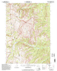 Hoback Peak Wyoming Historical topographic map, 1:24000 scale, 7.5 X 7.5 Minute, Year 1996