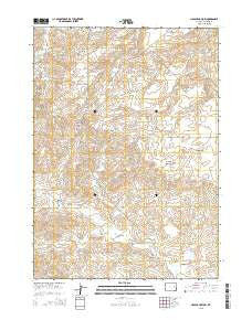 Holdup Hollow Wyoming Current topographic map, 1:24000 scale, 7.5 X 7.5 Minute, Year 2015