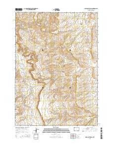 Hole-in-the-Wall Wyoming Current topographic map, 1:24000 scale, 7.5 X 7.5 Minute, Year 2015