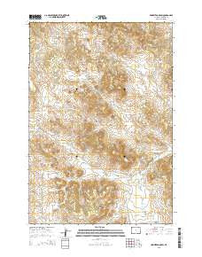 Homestead Draw Wyoming Current topographic map, 1:24000 scale, 7.5 X 7.5 Minute, Year 2015