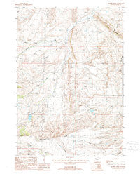 Horner Creek Wyoming Historical topographic map, 1:24000 scale, 7.5 X 7.5 Minute, Year 1987
