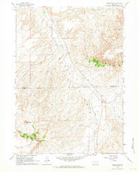 Horse Peak Wyoming Historical topographic map, 1:24000 scale, 7.5 X 7.5 Minute, Year 1960