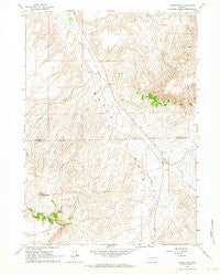 Horse Peak Wyoming Historical topographic map, 1:24000 scale, 7.5 X 7.5 Minute, Year 1960