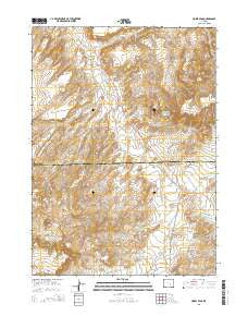 Horse Peak Wyoming Current topographic map, 1:24000 scale, 7.5 X 7.5 Minute, Year 2015