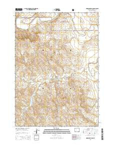 Horseshoe Bend Wyoming Current topographic map, 1:24000 scale, 7.5 X 7.5 Minute, Year 2015