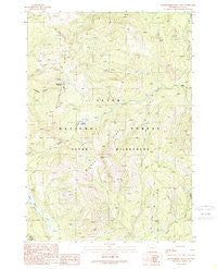 Huckleberry Mountain Wyoming Historical topographic map, 1:24000 scale, 7.5 X 7.5 Minute, Year 1989