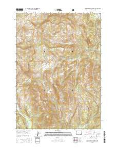 Huckleberry Mountain Wyoming Current topographic map, 1:24000 scale, 7.5 X 7.5 Minute, Year 2015