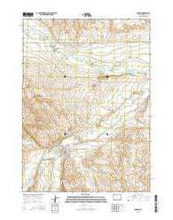 Hudson Wyoming Current topographic map, 1:24000 scale, 7.5 X 7.5 Minute, Year 2015