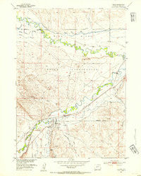 Hudson Wyoming Historical topographic map, 1:24000 scale, 7.5 X 7.5 Minute, Year 1952