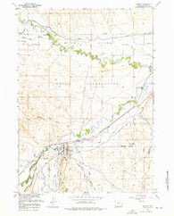 Hudson Wyoming Historical topographic map, 1:24000 scale, 7.5 X 7.5 Minute, Year 1957