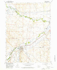 Hudson Wyoming Historical topographic map, 1:24000 scale, 7.5 X 7.5 Minute, Year 1957