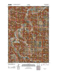 Hulett Wyoming Historical topographic map, 1:24000 scale, 7.5 X 7.5 Minute, Year 2012