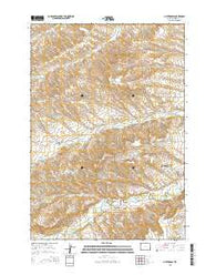 Hultz Draw Wyoming Current topographic map, 1:24000 scale, 7.5 X 7.5 Minute, Year 2015