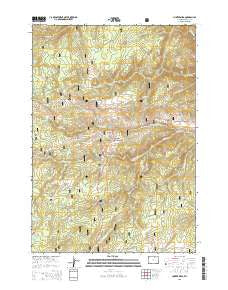 Hunter Mesa Wyoming Current topographic map, 1:24000 scale, 7.5 X 7.5 Minute, Year 2015