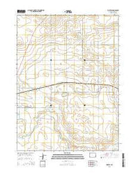 Huntley Wyoming Current topographic map, 1:24000 scale, 7.5 X 7.5 Minute, Year 2015