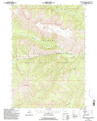 Hurricane Mesa Wyoming Historical topographic map, 1:24000 scale, 7.5 X 7.5 Minute, Year 1991