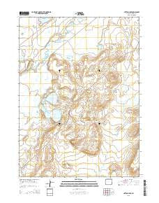 Hutton Lake Wyoming Current topographic map, 1:24000 scale, 7.5 X 7.5 Minute, Year 2015