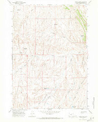 Indian Creek Wyoming Historical topographic map, 1:24000 scale, 7.5 X 7.5 Minute, Year 1966