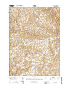 Indian Creek Wyoming Current topographic map, 1:24000 scale, 7.5 X 7.5 Minute, Year 2015