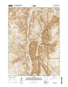 Indian Guide Wyoming Current topographic map, 1:24000 scale, 7.5 X 7.5 Minute, Year 2015