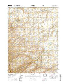 Indian Rocks Wyoming Current topographic map, 1:24000 scale, 7.5 X 7.5 Minute, Year 2015