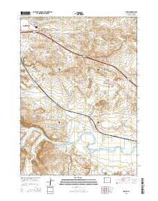 Irvine Wyoming Current topographic map, 1:24000 scale, 7.5 X 7.5 Minute, Year 2015
