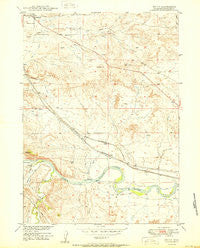 Irvine Wyoming Historical topographic map, 1:24000 scale, 7.5 X 7.5 Minute, Year 1950