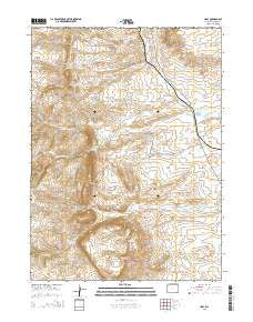 Islay Wyoming Current topographic map, 1:24000 scale, 7.5 X 7.5 Minute, Year 2015
