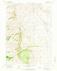 Islay Wyoming Historical topographic map, 1:24000 scale, 7.5 X 7.5 Minute, Year 1962