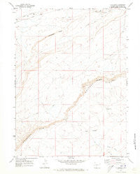J O Dugway Wyoming Historical topographic map, 1:24000 scale, 7.5 X 7.5 Minute, Year 1970