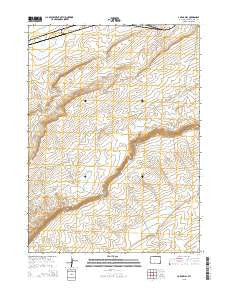 J O Dugway Wyoming Current topographic map, 1:24000 scale, 7.5 X 7.5 Minute, Year 2015