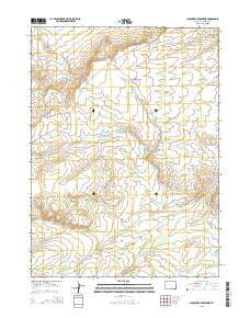 Jack Creek Reservoir Wyoming Current topographic map, 1:24000 scale, 7.5 X 7.5 Minute, Year 2015