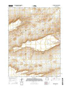 Jawbone Ranch Wyoming Current topographic map, 1:24000 scale, 7.5 X 7.5 Minute, Year 2015