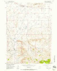 Jeffrey City Wyoming Historical topographic map, 1:24000 scale, 7.5 X 7.5 Minute, Year 1957