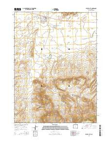 Jeffrey City Wyoming Current topographic map, 1:24000 scale, 7.5 X 7.5 Minute, Year 2015