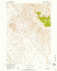 Jenkins Mountain Wyoming Historical topographic map, 1:24000 scale, 7.5 X 7.5 Minute, Year 1957