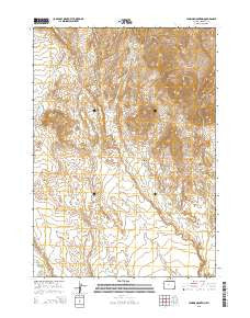 Jenkins Mountain Wyoming Current topographic map, 1:24000 scale, 7.5 X 7.5 Minute, Year 2015