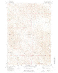 Jewell Draw Wyoming Historical topographic map, 1:24000 scale, 7.5 X 7.5 Minute, Year 1972
