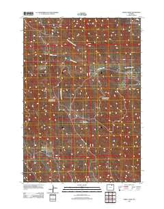 Jewell Draw Wyoming Historical topographic map, 1:24000 scale, 7.5 X 7.5 Minute, Year 2012