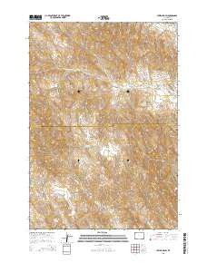 Jewell Draw Wyoming Current topographic map, 1:24000 scale, 7.5 X 7.5 Minute, Year 2015