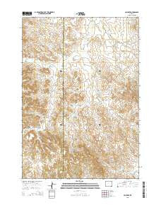 Jim Creek Wyoming Current topographic map, 1:24000 scale, 7.5 X 7.5 Minute, Year 2015
