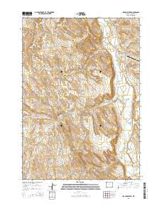 Joe Emge Creek Wyoming Current topographic map, 1:24000 scale, 7.5 X 7.5 Minute, Year 2015