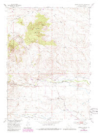 Johnson Mountain Wyoming Historical topographic map, 1:24000 scale, 7.5 X 7.5 Minute, Year 1953