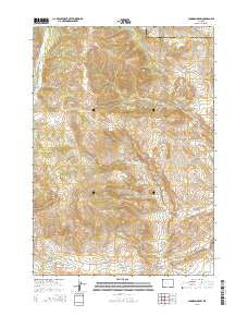 Johnson Draw Wyoming Current topographic map, 1:24000 scale, 7.5 X 7.5 Minute, Year 2015