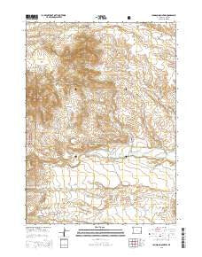 Johnson Mountain Wyoming Current topographic map, 1:24000 scale, 7.5 X 7.5 Minute, Year 2015