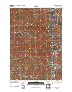 Juniper Draw Wyoming Historical topographic map, 1:24000 scale, 7.5 X 7.5 Minute, Year 2012