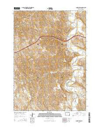Juniper Draw Wyoming Current topographic map, 1:24000 scale, 7.5 X 7.5 Minute, Year 2015