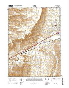 Kanda Wyoming Current topographic map, 1:24000 scale, 7.5 X 7.5 Minute, Year 2015