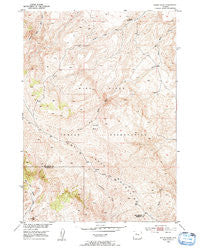 Kates Basin Wyoming Historical topographic map, 1:24000 scale, 7.5 X 7.5 Minute, Year 1952